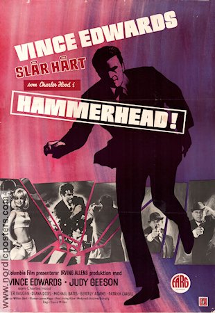 Hammerhead 1968 movie poster Vince Edwards Judy Geeson Peter Vaughan David Miller
