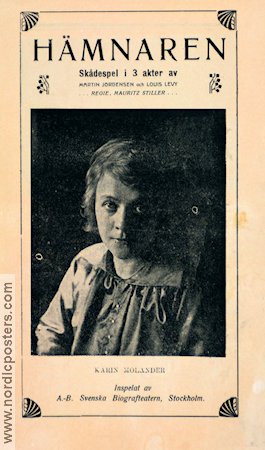 Hämnaren 1915 movie poster Karin Molander Mauritz Stiller