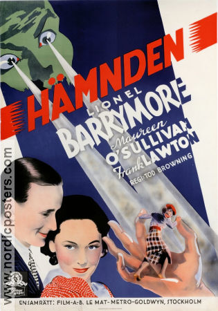 The Devil Doll 1936 movie poster Lionel Barrymore Maureen O´Sullivan