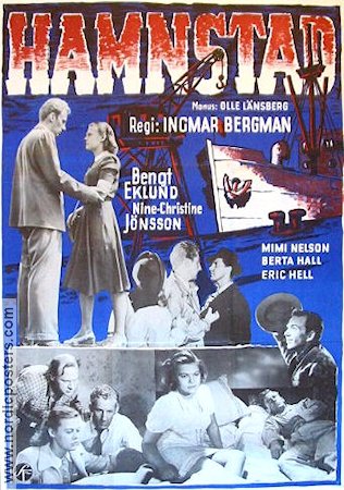Hamnstad 1948 movie poster Nine-Christine Jönsson Bengt Eklund Ingmar Bergman