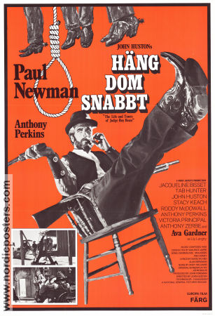 Häng dom snabbt 1972 poster Paul Newman Ava Gardner Roy Jenson John Huston