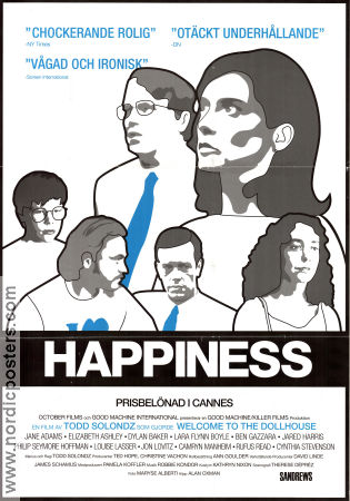 Happiness 1998 movie poster Jane Adams Jon Lovitz Philip Seymour Hoffman Todd Solondz