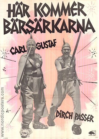 Här kommer bärsärkarna 1964 movie poster Carl-Gustaf Lindstedt Dirch Passer Arne Mattsson Find more: Vikings