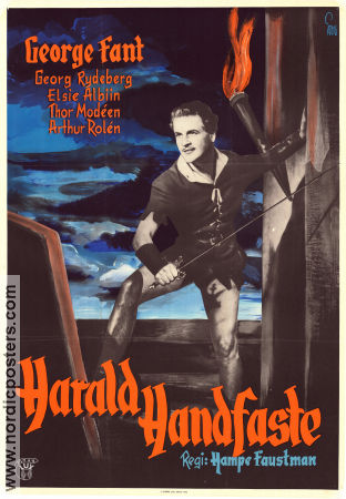 Harald Handfaste 1946 movie poster George Fant Georg Rydeberg Elsie Albiin Hampe Faustman