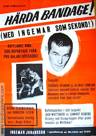 Hårda bandage 1960 movie poster Ingemar Johansson Thörner Åhsman Lennart Risberg Boxing
