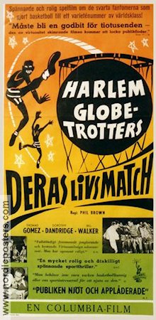 Harlem Globetrotters 1951 movie poster Dorothy Dandridge Sports