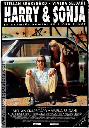 Harry och Sonja 1996 movie poster Stellan Skarsgård Viveka Seldahl Cars and racing Smoking