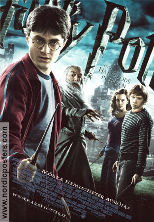 Harry Potter och halvblodsprinsen 2009 poster Daniel Radcliffe Emma Watson Rupert Grint David Yates