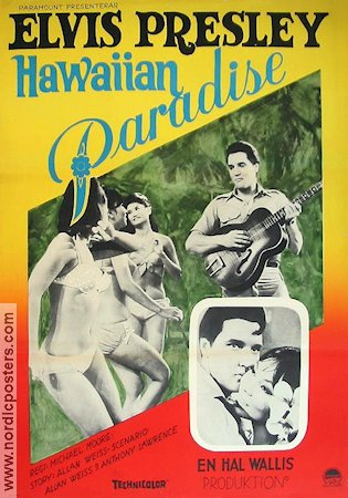 Paradise Hawaiian Style 1966 movie poster Elvis Presley Suzanna Leigh James Shigeta Michael D Moore Musicals