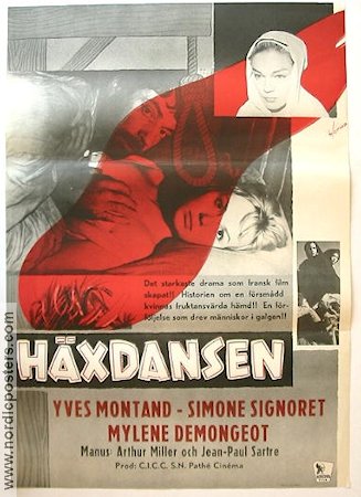 Hexenjagd 1959 movie poster Yves Montand Simone Signoret