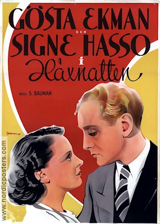 Häxnatten 1937 movie poster Gösta Ekman Signe Hasso