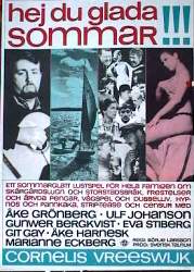 Hej du glada sommar 1965 movie poster Cornelis Vreeswijk Åke Grönberg