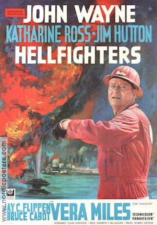 Hellfighters 1968 movie poster John Wayne Vera Miles