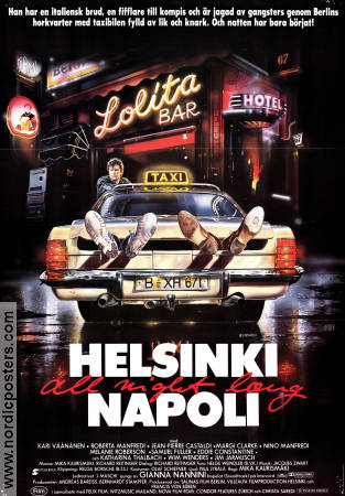 Helsinki Napoli All Night Long 1987 poster Kari Vänänen Mika Kaurismäki Bilar och racing Finland