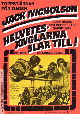 Hell´s Angels on Wheels 1967 movie poster Jack Nicholson Adam Roarke Richard Rush Motorcycles