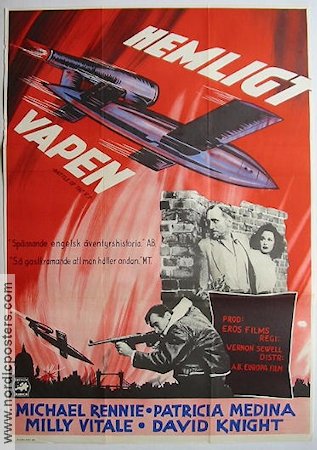 Battle of the V-1 1958 movie poster Michael Rennie Patricia Medina Milly Vitale Vernon Sewell War