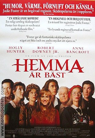 Hemma är bäst 1995 poster Holly Hunter Robert Downey Jr Anne Bancroft Jodie Foster