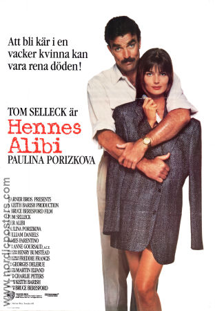 Her Alibi 1989 movie poster Paulina Porizkova William Daniels Bruce Beresford Celebrities
