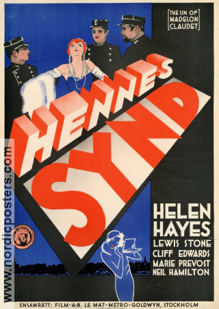 The Sin of Madelon Claudet 1931 movie poster Helen Hayes Lewis Stone Edgar Selwyn