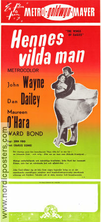 The Wings of Eagles 1957 movie poster John Wayne Maureen O´Hara Dan Dailey John Ford Planes