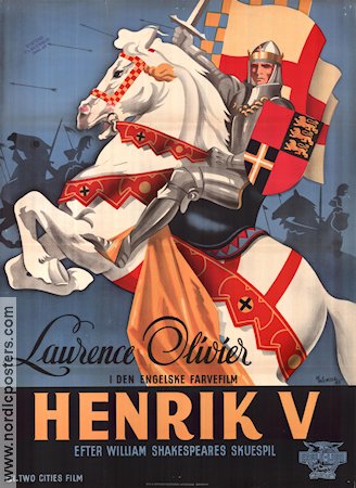 Henry V 1946 movie poster Laurence Olivier Writer: William Shakespeare