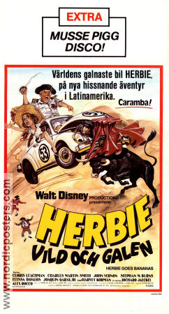 Herbie Goes Bananas 1980 movie poster Charles Martin Smith Stephen W Burns Cloris Leachman Vincent McEveety Find more: Herbie Cars and racing