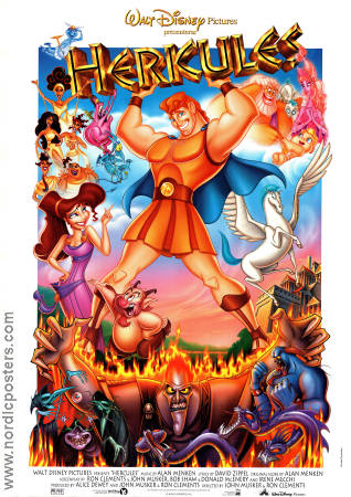 Hercules 1997 movie poster Tate Donovan Ron Clements Sword and sandal Find more: Greece Animation