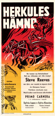 Ercole e la regina di Lidia 1959 movie poster Steve Reeves Primo Carnera Sylva Koscina Gabriele Antonini Pietro Francisci Sword and sandal