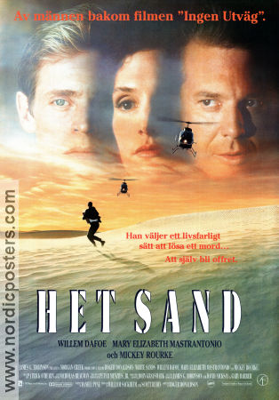 Het sand 1992 poster Willem Dafoe Mickey Rourke Mary Elizabeth Mastrantonio Roger Donaldson