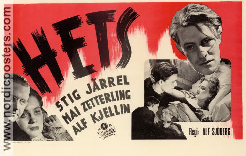 Hets 1944 poster Alf Kjellin Stig Järrel Mai Zetterling Alf Sjöberg Text: Ingmar Bergman Skola