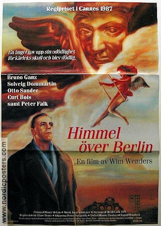 Der Himmel über Berlin 1987 movie poster Bruno Ganz Wim Wenders Artistic posters