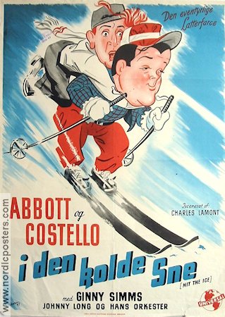 Hit the Ice 1948 poster Abbott and Costello Vintersport