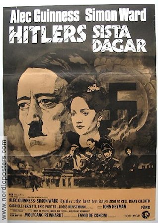 Hitler the Last Ten Days 1973 movie poster Alec Guinness Simon Ward Find more: Adolf Hitler Find more: Nazi