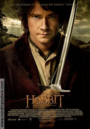 The Hobbit An Unexpected Journey 2012 movie poster Martin Freeman Ian McKellen Ian Holm Peter Jackson Writer: JRR Tolkien