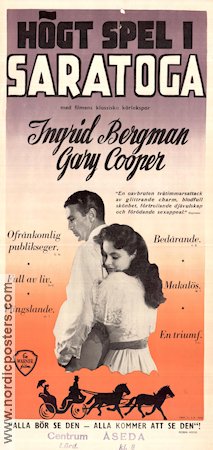 Saratoga Trunk 1946 movie poster Ingrid Bergman Gary Cooper