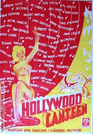 Hollywood Canteen 1945 poster Damer Musikaler