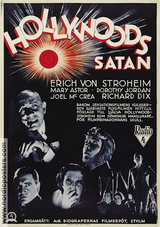 Hollywoods satan 1932 poster Erich von Stroheim Mary Astor