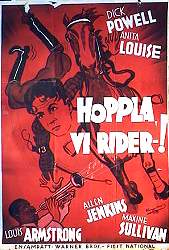 Hoppla vi rider 1939 poster Dick Powell Louis Armstrong
