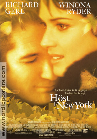 Autumn in New York 2000 movie poster Richard Gere Winona Ryder Anthony LaPaglia Joan Chen Romance