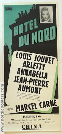 Hotel du Nord 1938 poster Louis Jouvet Marcel Carné