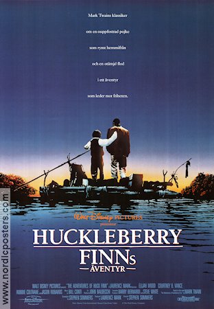 Huckleberry Finns äventyr 1989 poster Elijah Wood Skepp och båtar