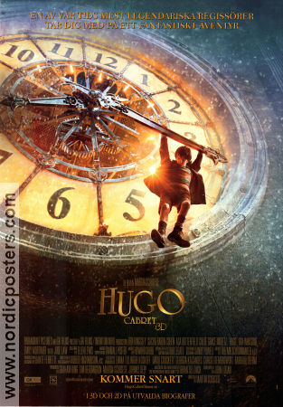 Hugo Cabret 2011 poster Asa Butterfield Chloe Grace Moretz Christopher Lee Martin Scorsese Klockor