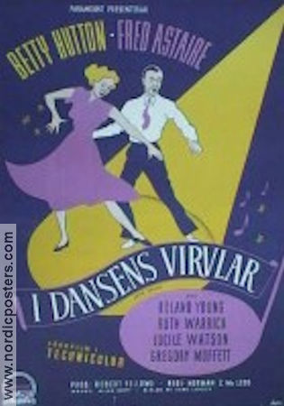 I dansens virvlar 1950 poster Fred Astaire Betty Hutton Dans