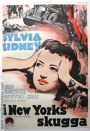 I New Yorks skugga 1940 poster Leif Erickson Sylvia Sidney
