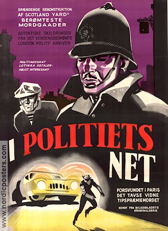 I politiets net 1954 movie poster Find more: Scotland Yard Police and thieves