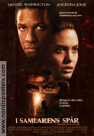 The Bone Collector 1999 movie poster Denzel Washington Angelina Jolie Queen Latifah Phillip Noyce