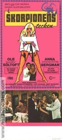 Agent 69 Jensen i Skorpionens tegn 1977 movie poster Ole Söltoft Anna Bergman Poul Bundgaard Werner Hedman Denmark