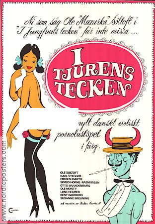 I Tyrens tegn 1974 movie poster Ole Söltoft Preben Mahrt Susanne Breuning Werner Hedman Denmark