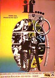 If... 1968 poster Malcolm McDowell David Wood Richard Warwick Lindsay Anderson Vapen