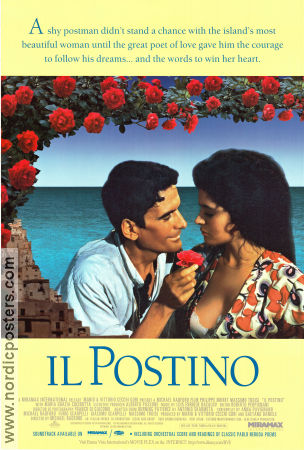 Il Postino 1995 movie poster Massimo Troisi Philippe Noiret Maria Grazia Cucinotta Michael Radford Romance